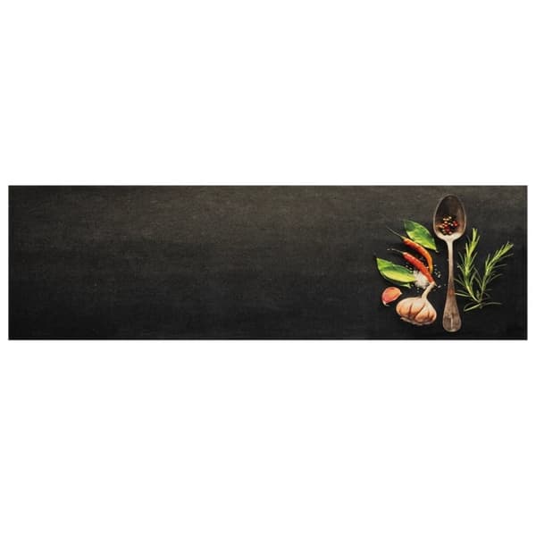 vidaXL Kjøkkenteppe vaskbar krydder 45x150 cm fløyel