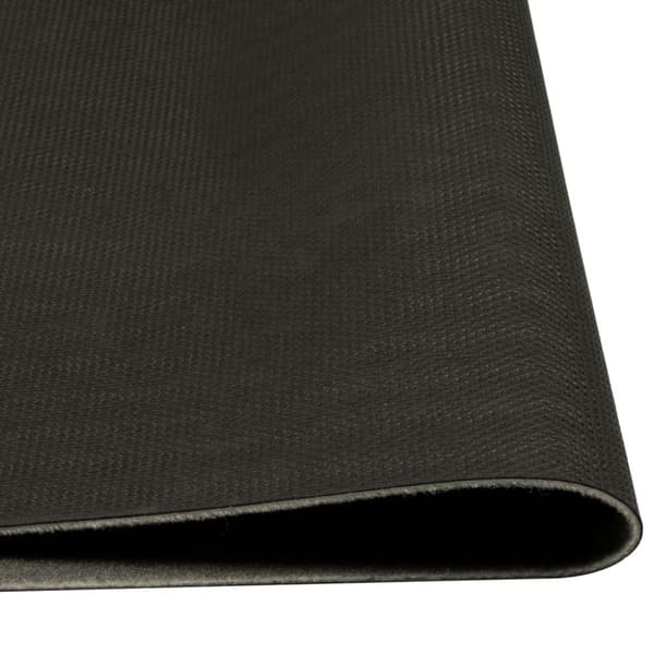 vidaXL køkkentæppe 45x150 cm morgen-design vaskbart velour sort
