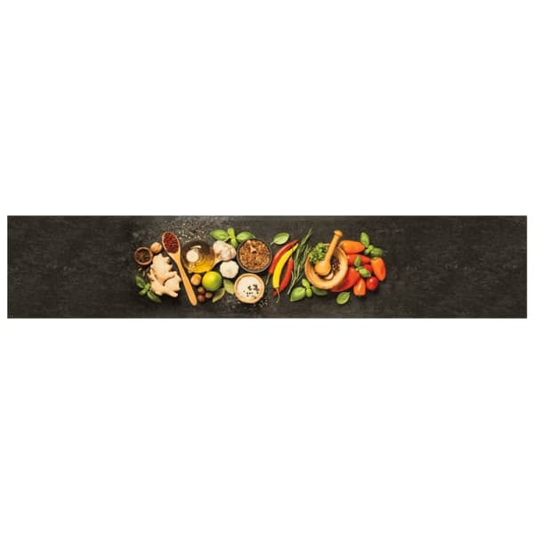 vidaXL Köksmatta maskintvättbar kryddor 60x300 cm sammet