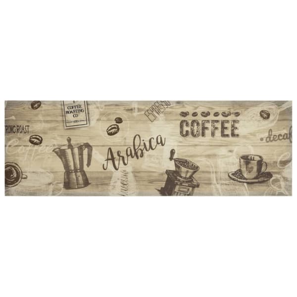 vidaXL Kjøkkenteppe vaskbar Coffee brun 60x180 cm fløyel
