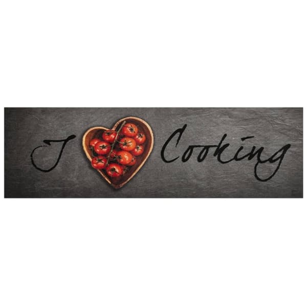 vidaXL Köksmatta maskintvättbar text Cooking 45x150 cm sammet