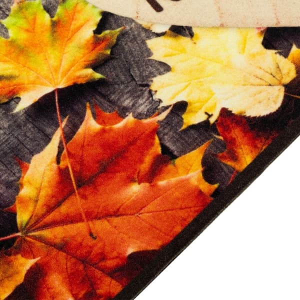vidaXL køkkentæppe 60x180 cm efterårsdesign vaskbart velour
