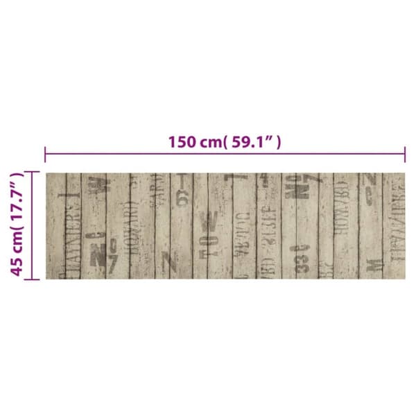 vidaXL Keittiön pestävä matto Fence 45x150 cm sametti