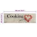 Miniatyrbilde 5 av 5: vidaXL Kjøkkenteppe vaskbar Peper Cooking 60x180 cm fløyel