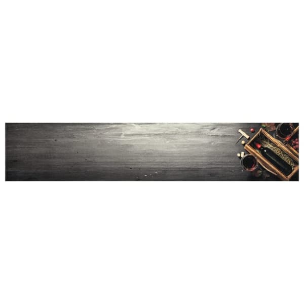 vidaXL Kjøkkenteppe vaskbar Wine Bottle 60x300 cm fløyel