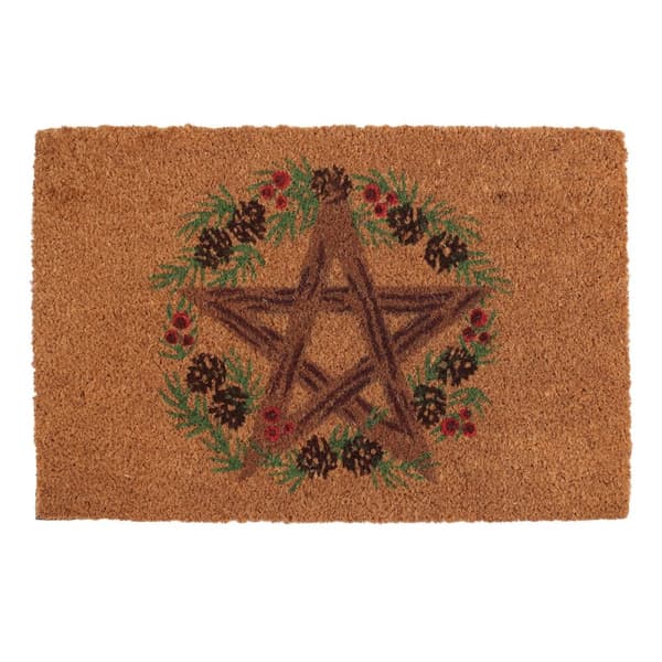 Something Different Winter Solstice Pentagram Door Mat