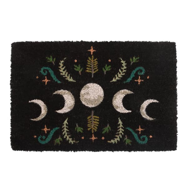 Something Different Dark Forest Moon Phases Door Mat Black One Size