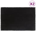 Miniatyrbilde 1 av 6: vidaXL Dørmatter 2 stk svart 40x60 cm tuftet kokosfiber