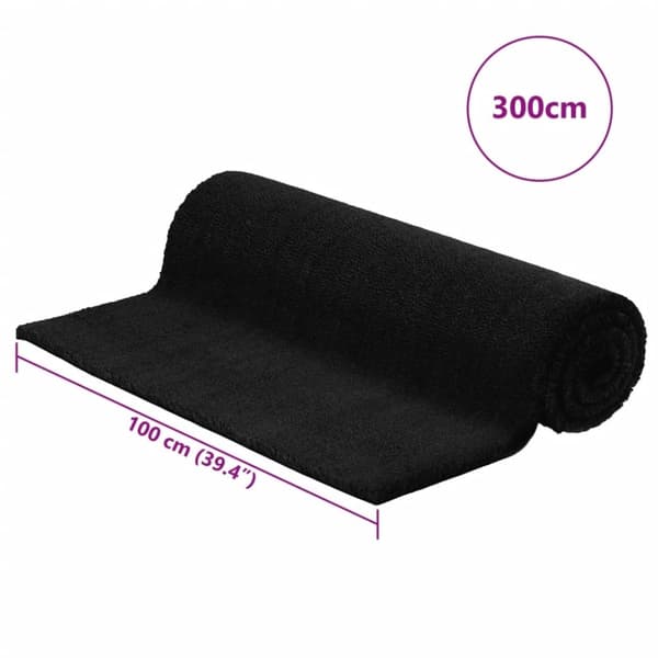 vidaXL dørmåtte 100x300 cm tuftet coir sort