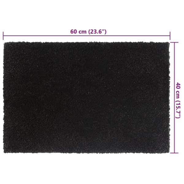 vidaXL Ovimatot 5 kpl musta 40x60 cm tuftattu kookos