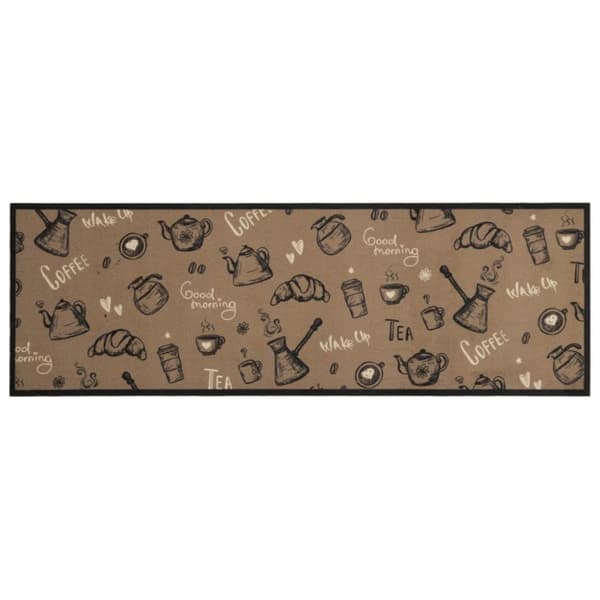 køkkentæppe 60x180 cm Morning-design vaskbart velour brunt