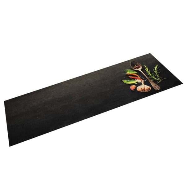 køkkentæppe 45x150 cm krydderidesign vaskbart velour