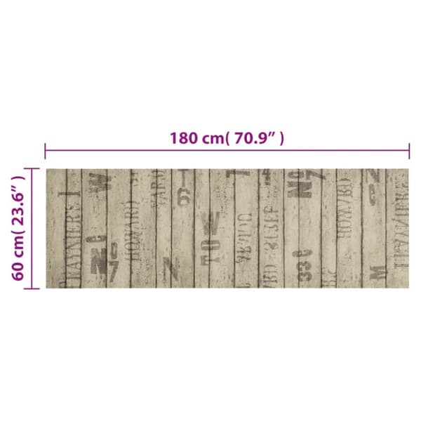 Köksmatta maskintvättbar staket 60x180 cm sammet