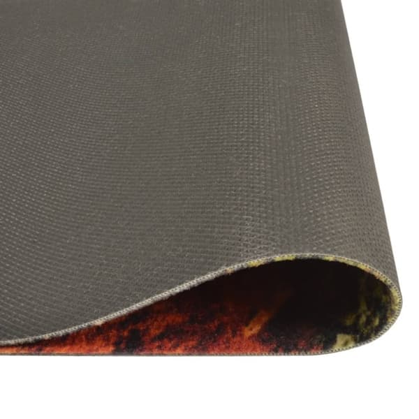 køkkentæppe 60x180 cm ske- og krydderidesign vaskbart velour