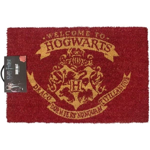 Harry Potter Welcome To Hogwarts Door Mat Brown/Cream One Size