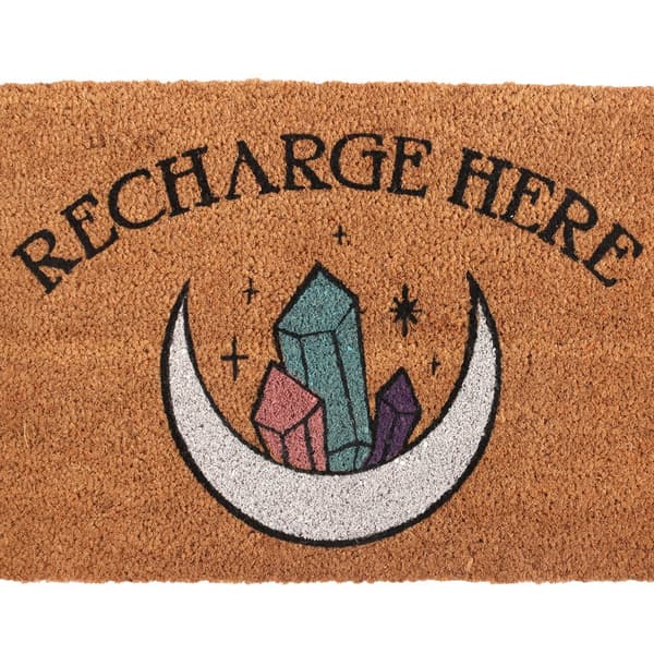 Something Different Natural Recharge Here Crystal Door Mat