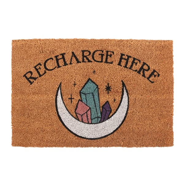 Something Different Natural Recharge Here Crystal Door Mat