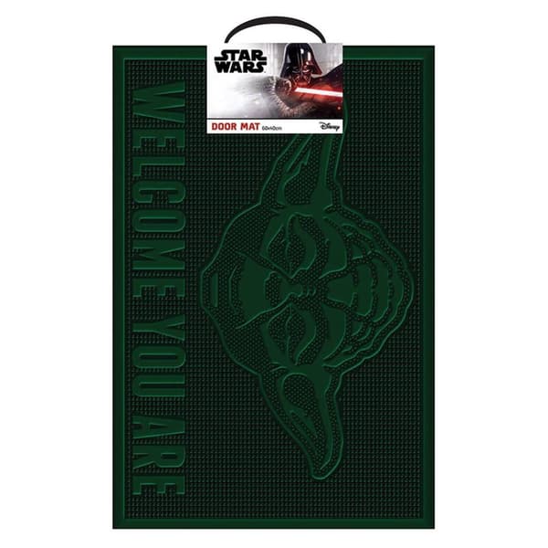 Star Wars Yoda Welcome Rubber Door Mat Green 60cm x 40cm x 0.8cm