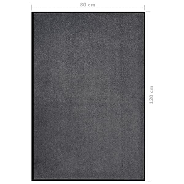 vidaXL Dörrmatta antracit 80x120 cm - Dörrmattor