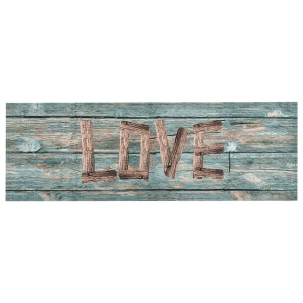 vidaXL vaskbar køkkenmåtte 60x180 cm Love-print -  Dørmåtter