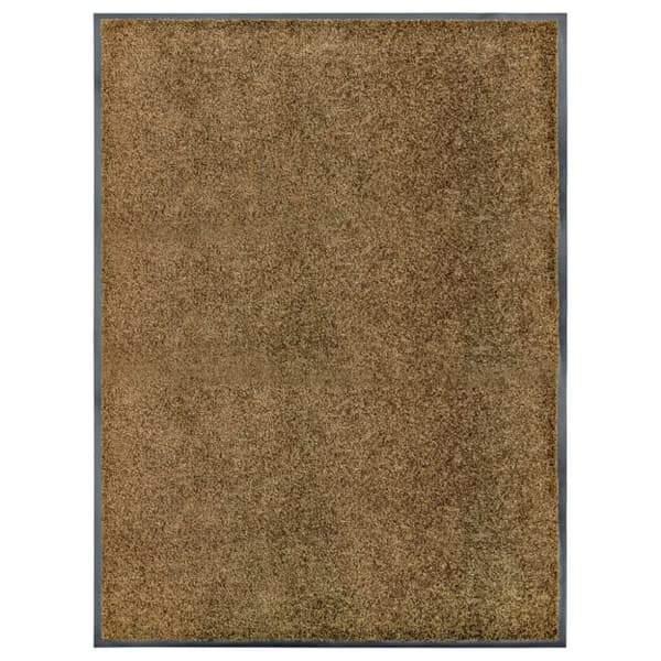 vidaXL Dörrmatta tvättbar brun 90x120 cm -  Dörrmattor