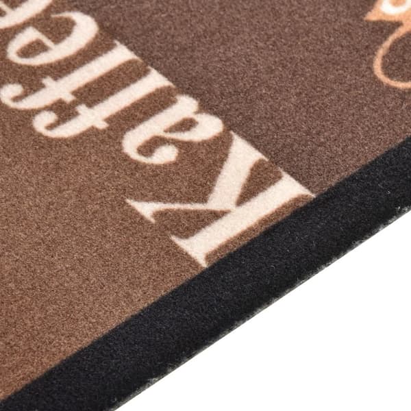 vidaXL vaskbar køkkenmåtte 60x180 cm kaffetryk brun - Dørmåtter