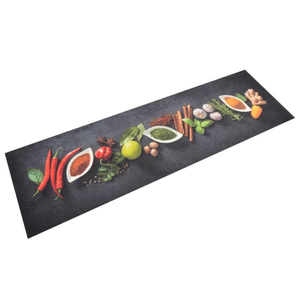 vidaXL Keittiön pestävä matto mausteet 45x150 cm sametti -  Kynnysmatot