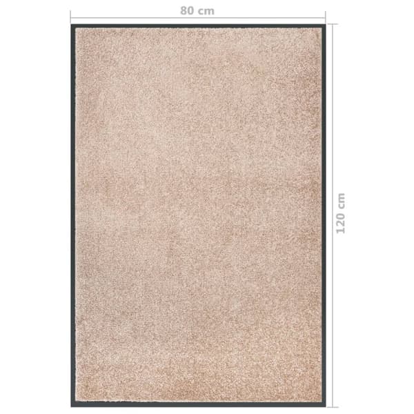 vidaXL dørmåtte 80x120 cm beige - Dørmåtter