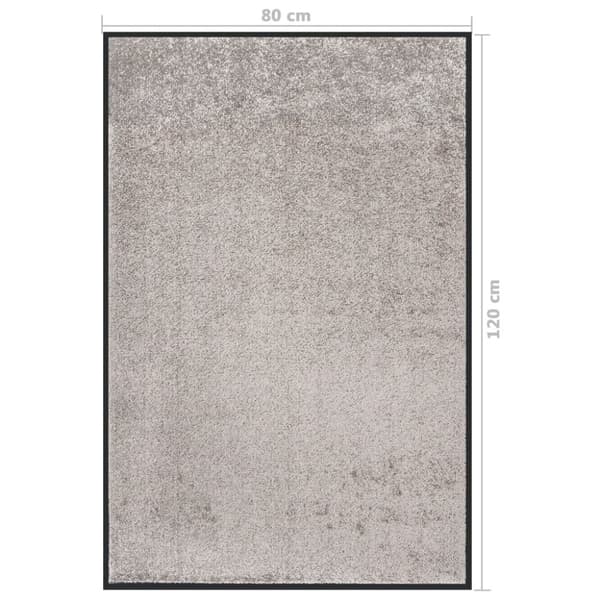 vidaXL Dörrmatta grå 80x120 cm - Dörrmattor