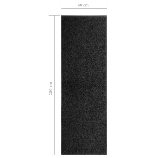 vidaXL Ovimatto pestävä musta 60x180 cm -  Kynnysmatot