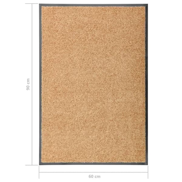 vidaXL Ovimatto pestävä kerma 60x90 cm -  Kynnysmatot