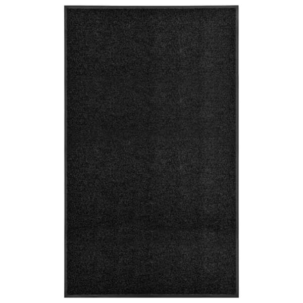 vidaXL vaskbar dørmåtte 90x150 cm sort -  Dørmåtter