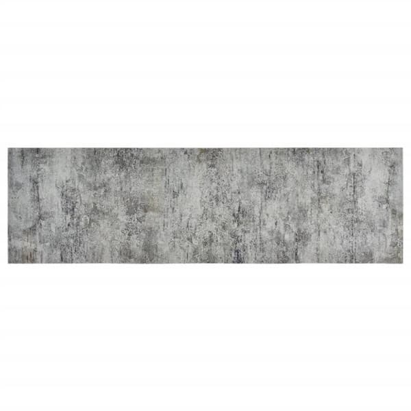 vidaXL køkkentæppe 60x180 cm betondesign vaskbart velour - Dørmåtter