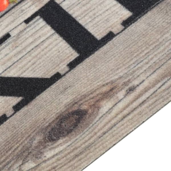 vidaXL køkkentæppe 45x150 cm Cooking-design vaskbart velour grå - Dørmåtter