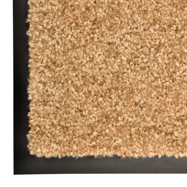 vidaXL vaskbar dørmåtte 60x180 cm cremefarvet - Dørmåtter