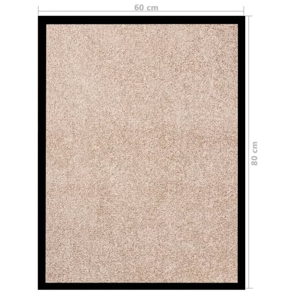 vidaXL Ovimatto beige 60x80 cm -  Kynnysmatot
