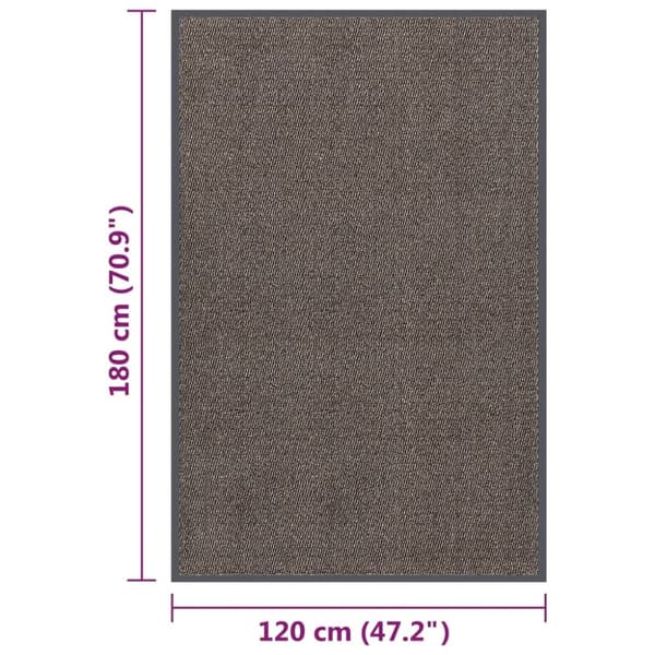 vidaXL Dörrmatta tuftad 120x180 cm mörkbrun - Dörrmattor