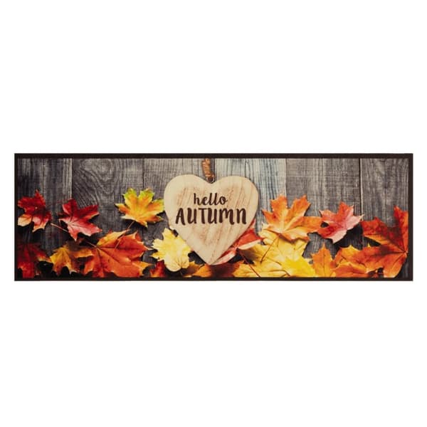 vidaXL Köksmatta maskintvättbar höst 60x180 cm sammet - Dörrmattor