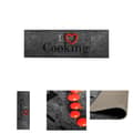 Miniatyrbillede 1 af 6: The Living Store vaskbar køkkenmåtte 60x300 cm cooking-print -  Dørmåtter