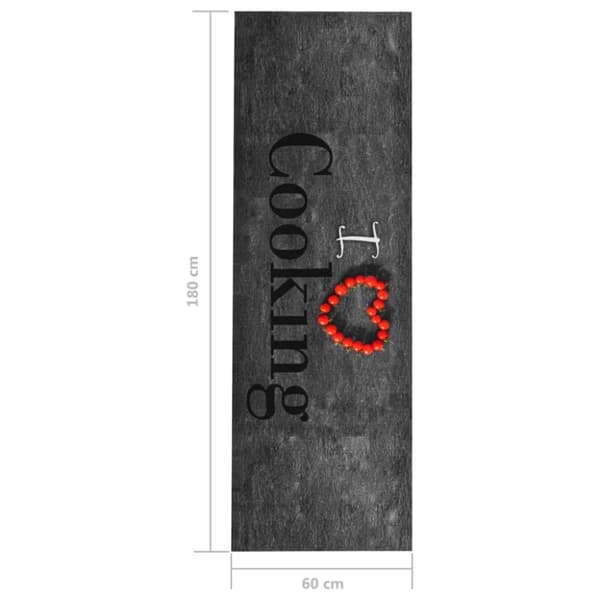 The Living Store Köksmatta maskintvättbar cooking 60x180 cm -  Dörrmattor