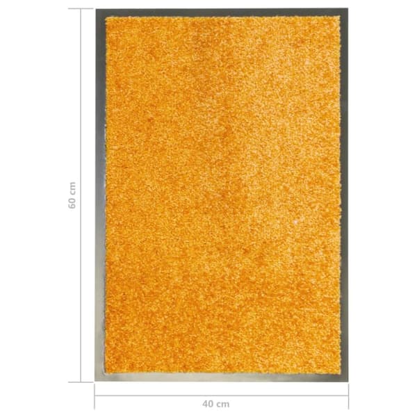 The Living Store vaskbar dørmåtte 40x60 cm orange - Dørmåtter