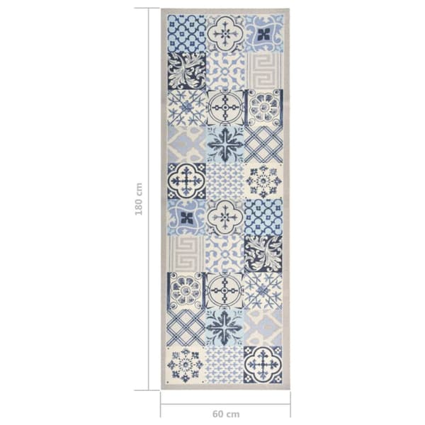 The Living Store Keittiön pestävä lattiamatto mosaiikki 60x180 cm - Kynnysmatot