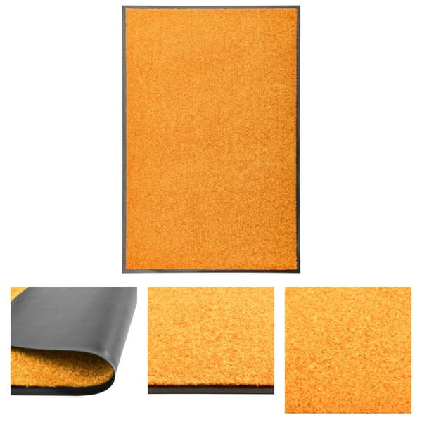 The Living Store vaskbar dørmåtte 60x90 cm orange -  Dørmåtter