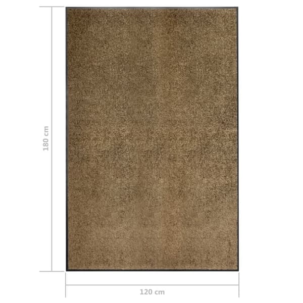The Living Store Dörrmatta tvättbar brun 120x180 cm -  Dörrmattor