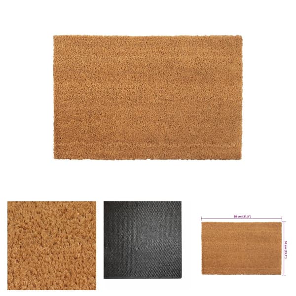 The Living Store dørmåtte 50x80 cm tuftet coir naturfarvet -  Dørmåtter