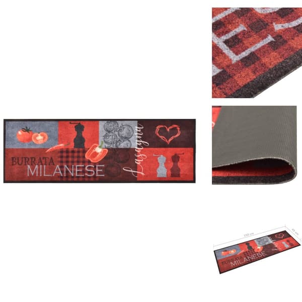 Dörrmattor - Living Köksmatta maskintvättbar tomater 45x150 cm