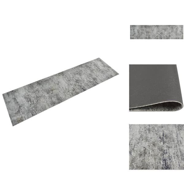 Dørmåtter - Living køkkentæppe 45x150 cm betondesign vaskbart velour