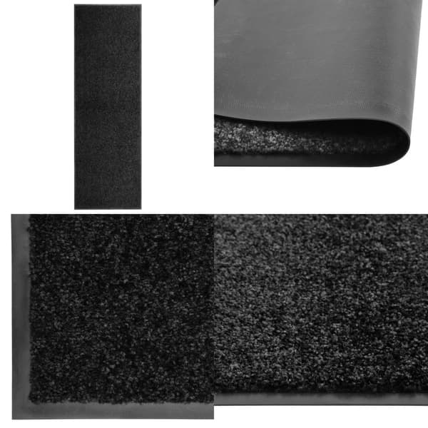 Vaskbar dørmåtte 60x180 cm sort - Dørmåtte - Dørmåtter - Home & Living