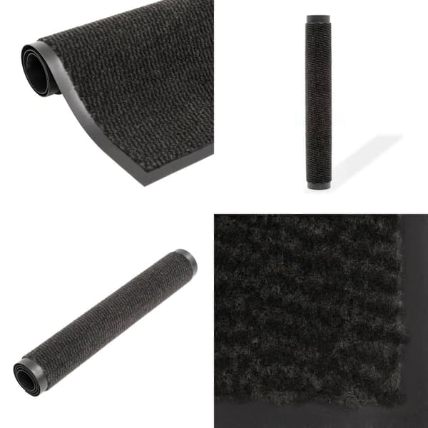 Måtte med støvkontrol rektangulær tuftet 80 x 120 cm sort - Dørmåtte - Dørmåtter - Home & Living