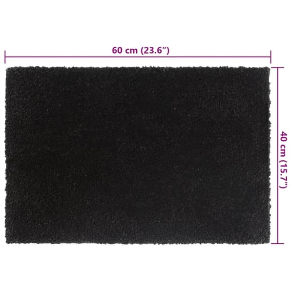 dørmåtter 2 stk. 40x60 cm tuftet coir sort